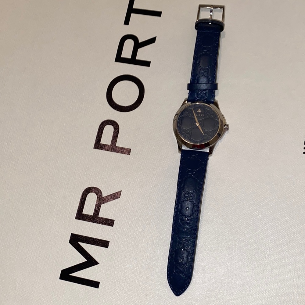 Navy Blue gucci watch